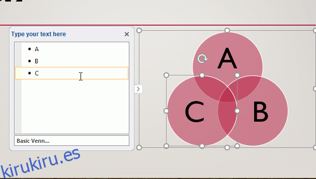Agregar y eliminar círculos al diagrama de Venn
