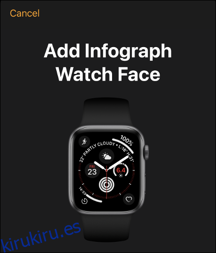 Agrega Apple Watch Face a tus caras