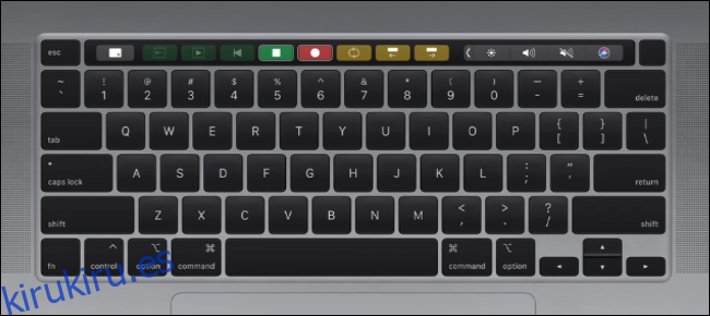 Distribución del teclado Apple MacBook Pro de 16 pulgadas