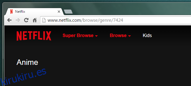 Netflix - categorías