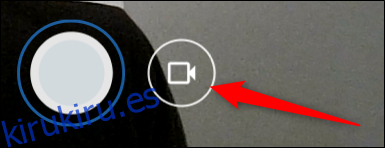 Para habilitar el modo de video, haga clic en el ícono de video