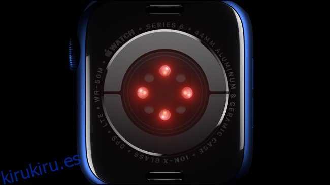 Sensor de oxígeno en sangre en el Apple Watch Series 6