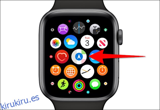Apple Watch que muestra el icono de Maps