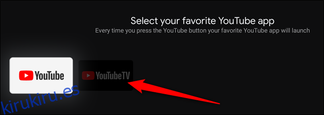 Seleccione la aplicación de YouTube a la que le gustaría asignar el botón