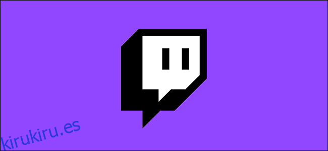 El logo de Twitch sobre un fondo morado.