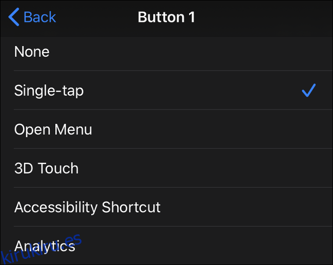 Entradas de botón del mouse disponibles en iOS 13 (iPadOS 13)