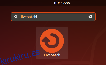 El icono de Livepatch