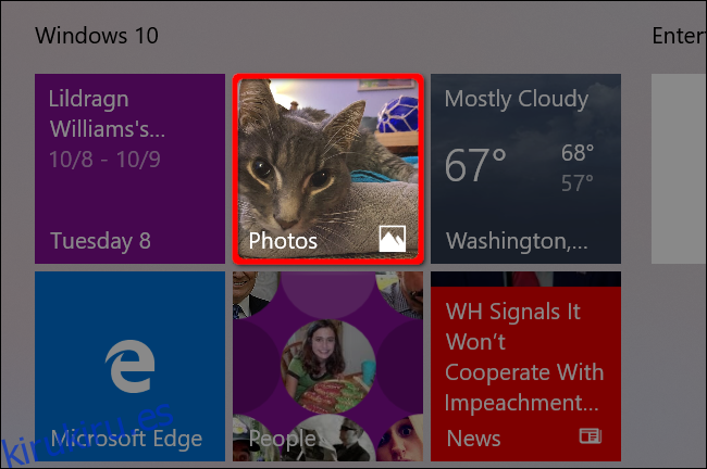 Aplicación Seleccionar Fotos de Windows 10