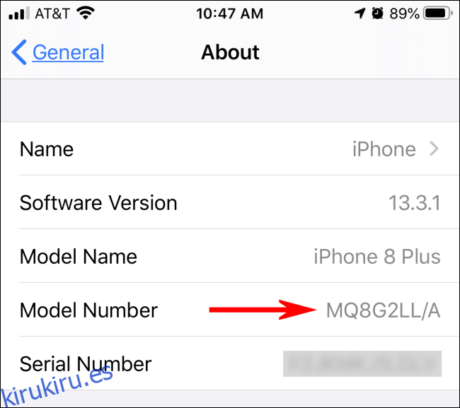Encuentra el número de modelo de tu iPhone