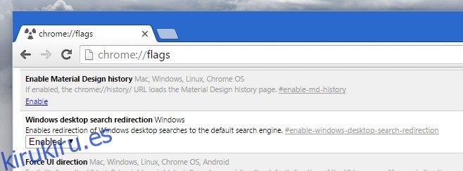 preferencia de redirección de búsqueda de escritorio de Chrome-Windows