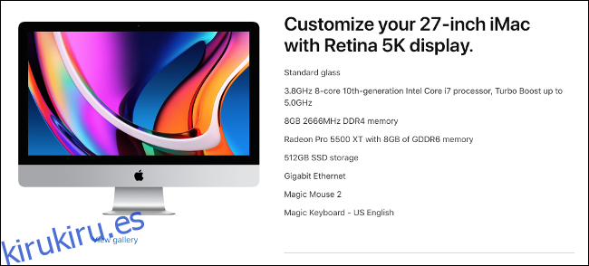 Apple iMac con Core i7 de décima generación