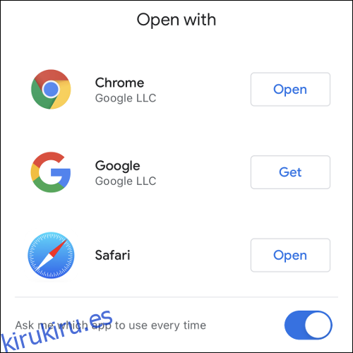 Seleccionar un navegador en Gmail para iOS