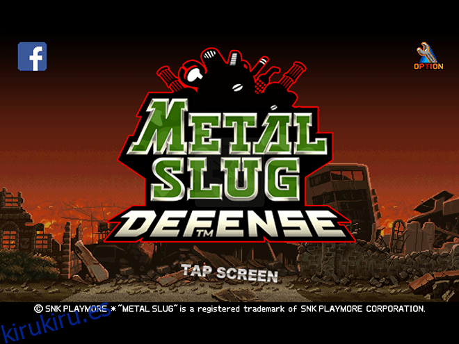 Metal Slug Defense - Pantalla de apertura