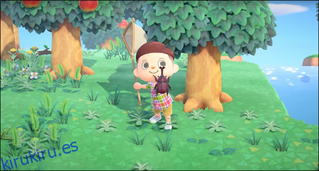 Recolectando errores en Animal Crossing: New Horizons juego