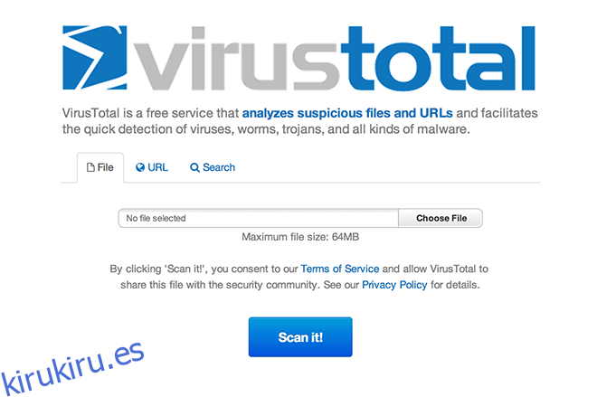 VirusTotal - Sitio principal