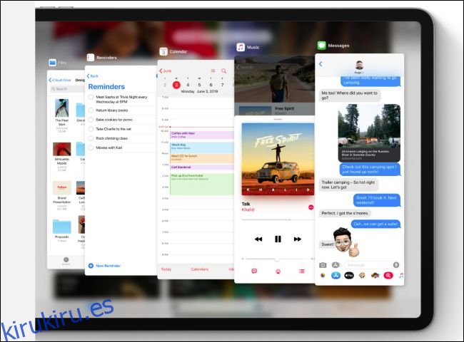 Conmutador de aplicaciones iPadOS Slide Over
