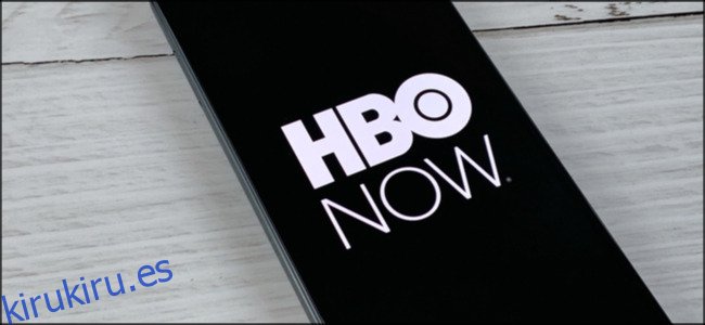 El logotipo de HBO NOW en un teléfono inteligente.
