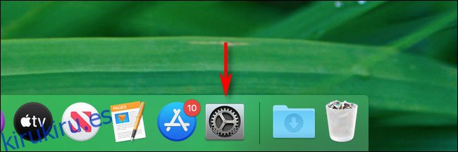 Inicie Preferencias del sistema en una Mac haciendo clic en su icono en el Dock.