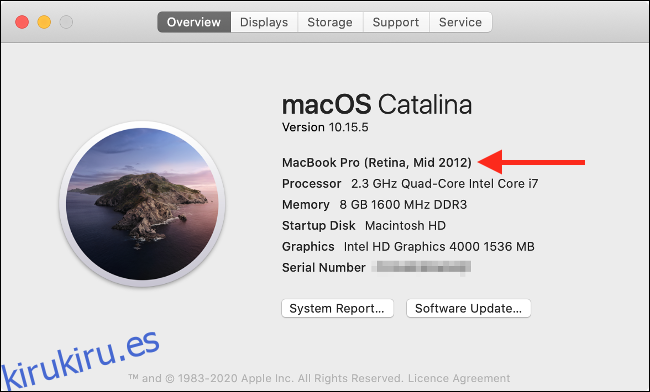 Acerca de esta Mac en macOS