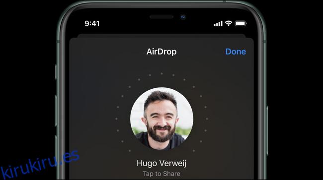 AirDrop en un iPhone 11 Pro.