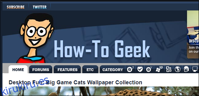 Sitio web archivado de How-To Geek de 2010