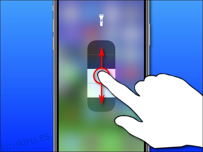 Deslice su buscador en el indicador de ajuste del iPhone para ajustar el brillo.
