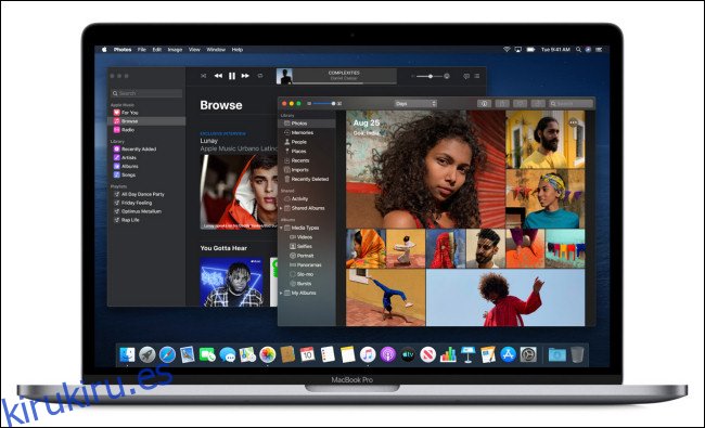 Una galería de fotos abierta en la aplicación Fotos en una MacBook Pro.