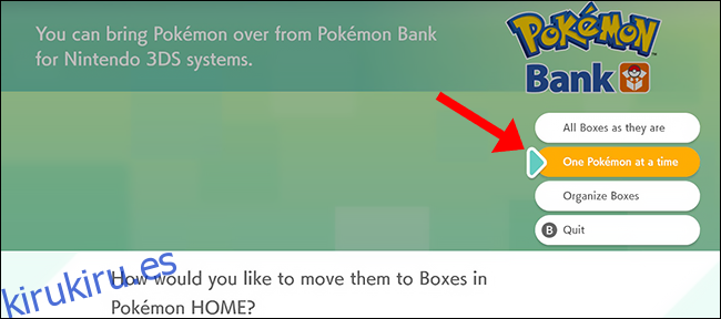 Opciones de clasificación de Pokémon en casa