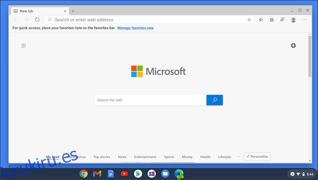 Microsoft Edge en Chromebook