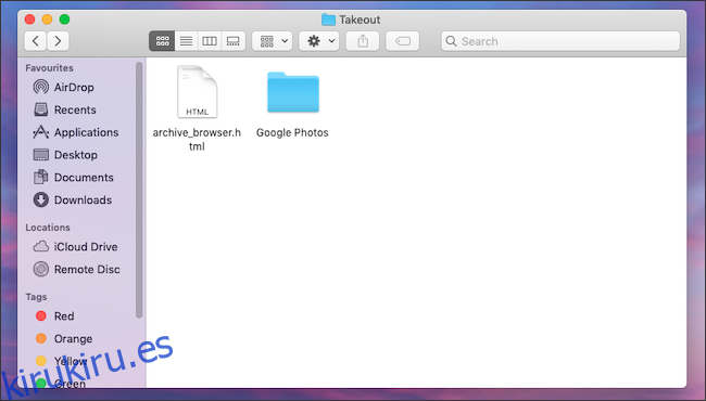 Descargar la copia de seguridad de la biblioteca de Google Fotos