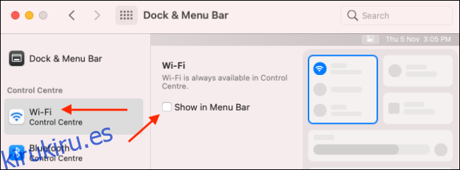 Agregar módulo Wi-Fi a la barra de menú