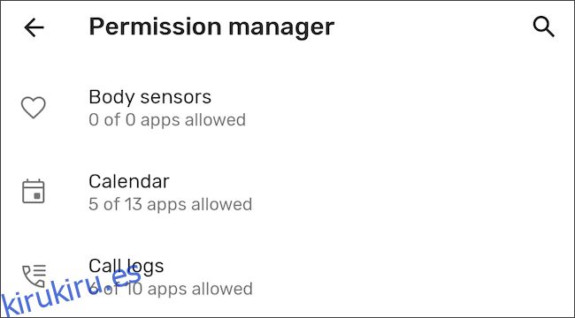 Administrador de permisos en Android