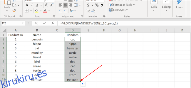 Datos de copia de Excel