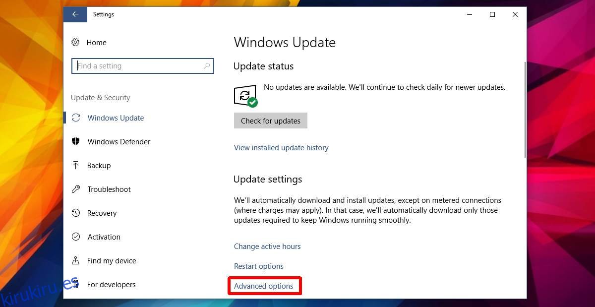 Cómo limitar el ancho de banda para las actualizaciones de Windows en Windows 10
