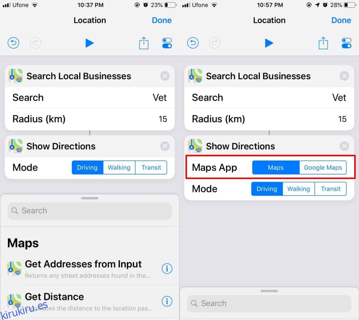 Cómo usar Google Maps en los accesos directos de Siri en iOS 12
