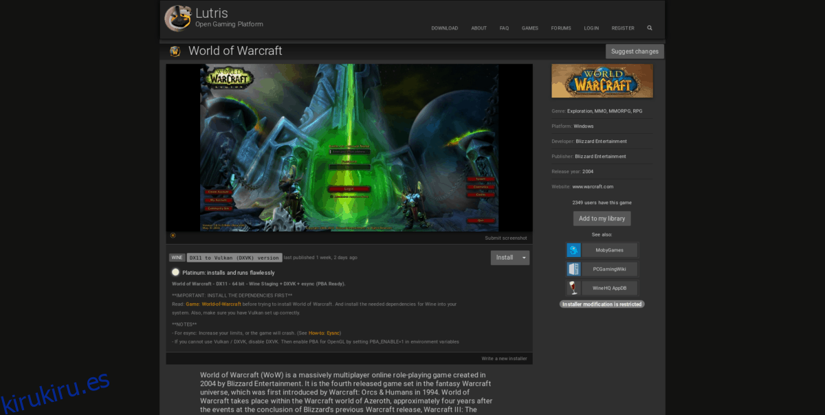 Cómo jugar World Of Warcraft en Linux