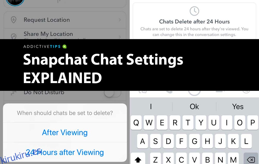 Configuración de chat de Snapchat, cómo guardar mensajes en Snapchat