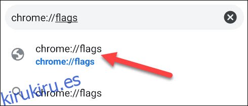 ir a la página de banderas de Chrome