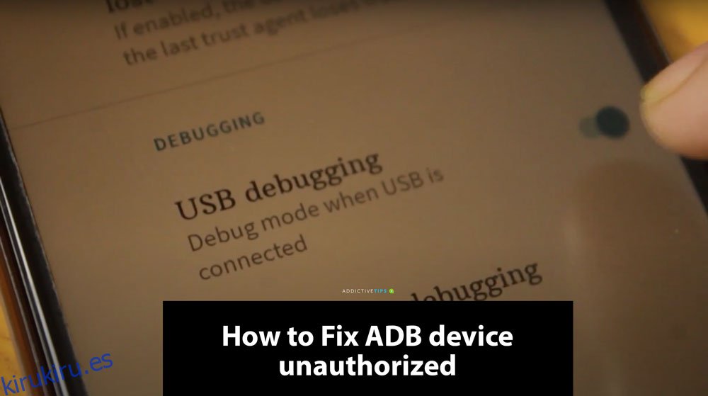 Cómo reparar un dispositivo adb no autorizado