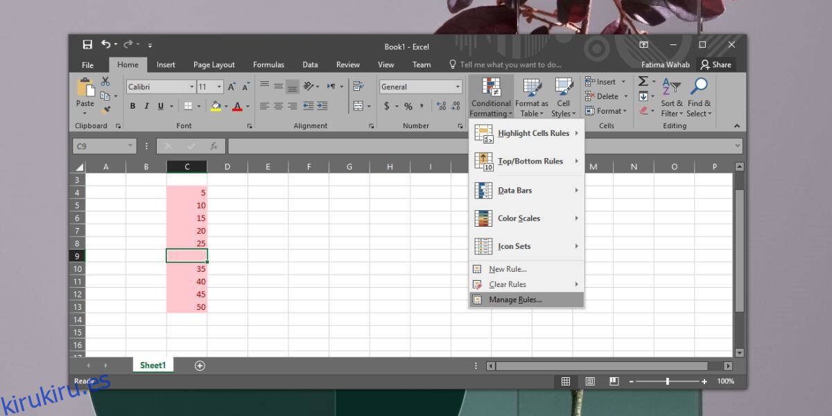 Cómo omitir el formato condicional de celdas en blanco en Microsoft Excel