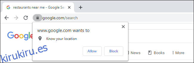 Google pregunta por su ubicación en Chrome en Windows 10