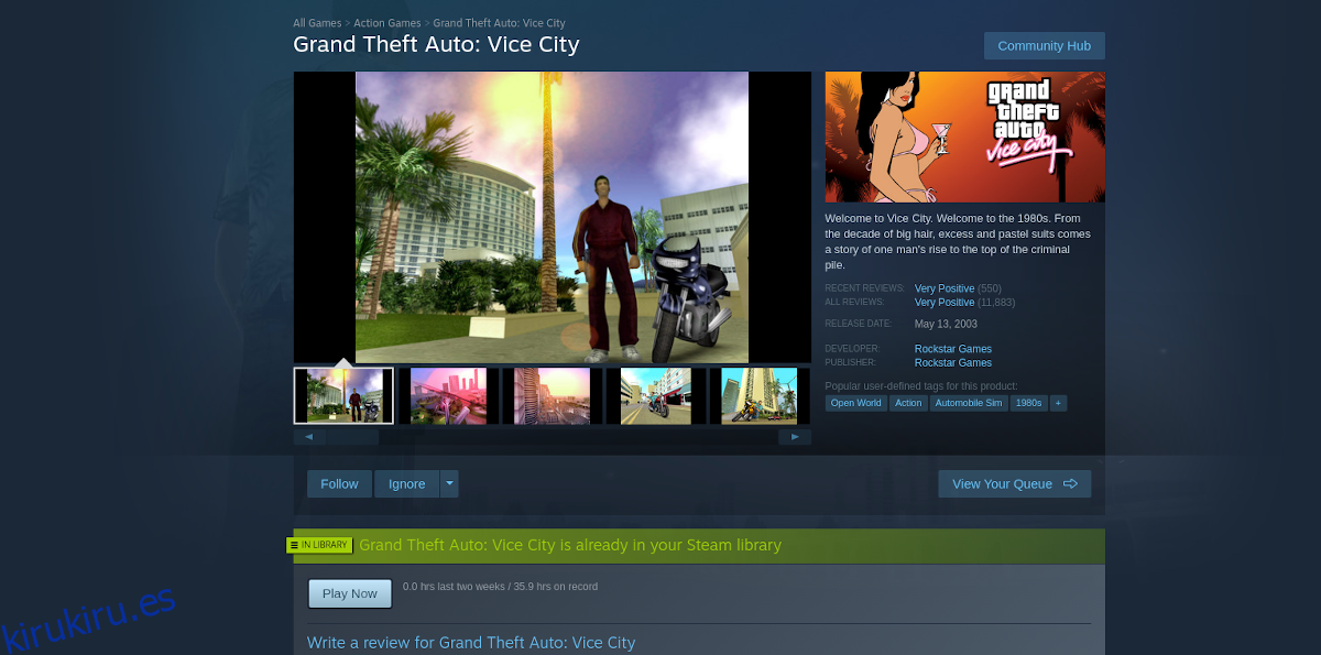 Cómo jugar GTA: Vice City en Linux