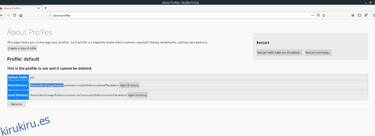 Cómo hacer una copia de seguridad de la configuración de Firefox Snap en Linux