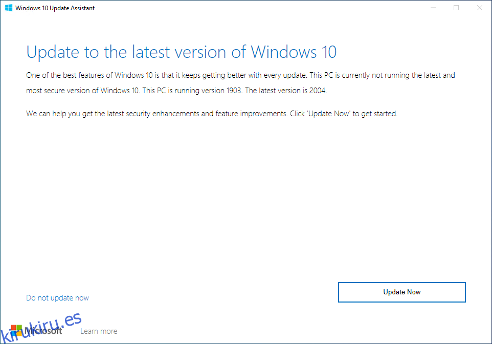 Asistente de descarga de Windows 10