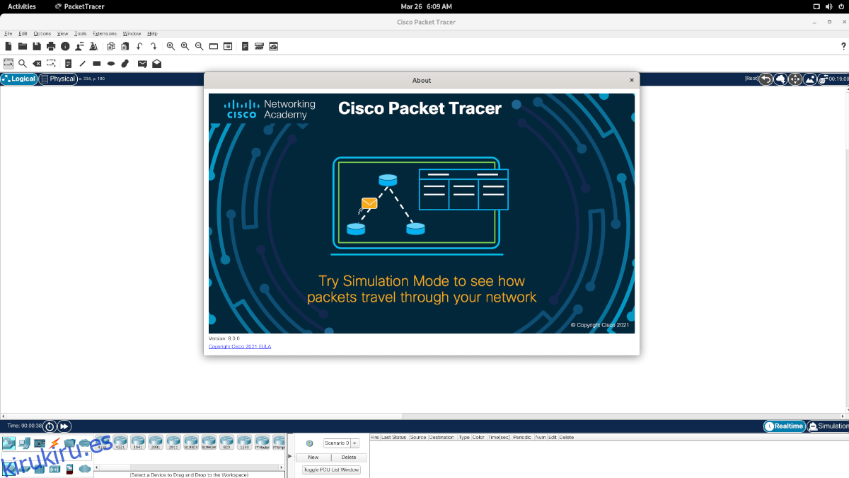 Cisco Packet Tracer en Linux