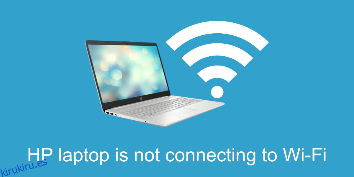 El portátil HP no se conecta a WiFi