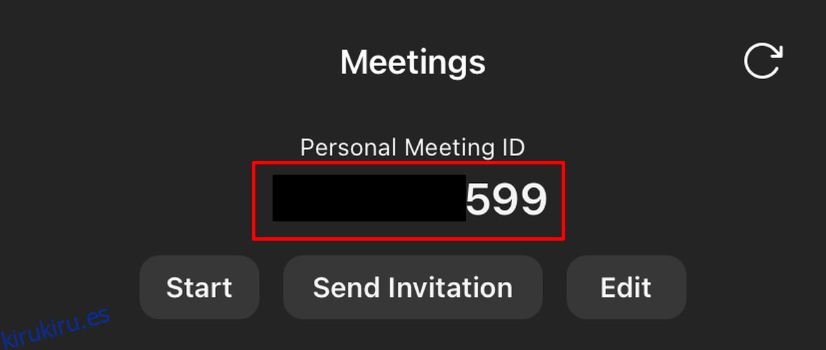 ampliar ID de reunión personal 