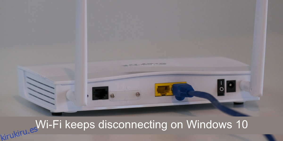 Wi-Fi sigue desconectándose en Windows 10