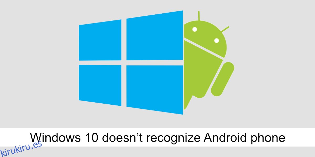   Windows 10 no reconoce el teléfono Android