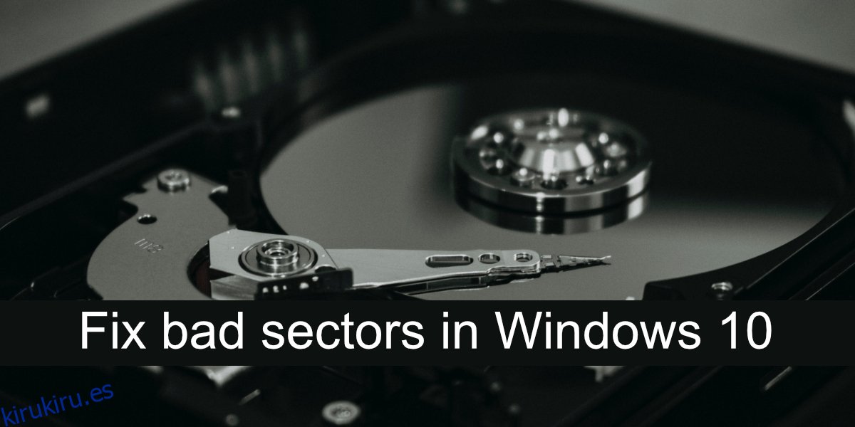 arreglar sectores defectuosos en Windows 10